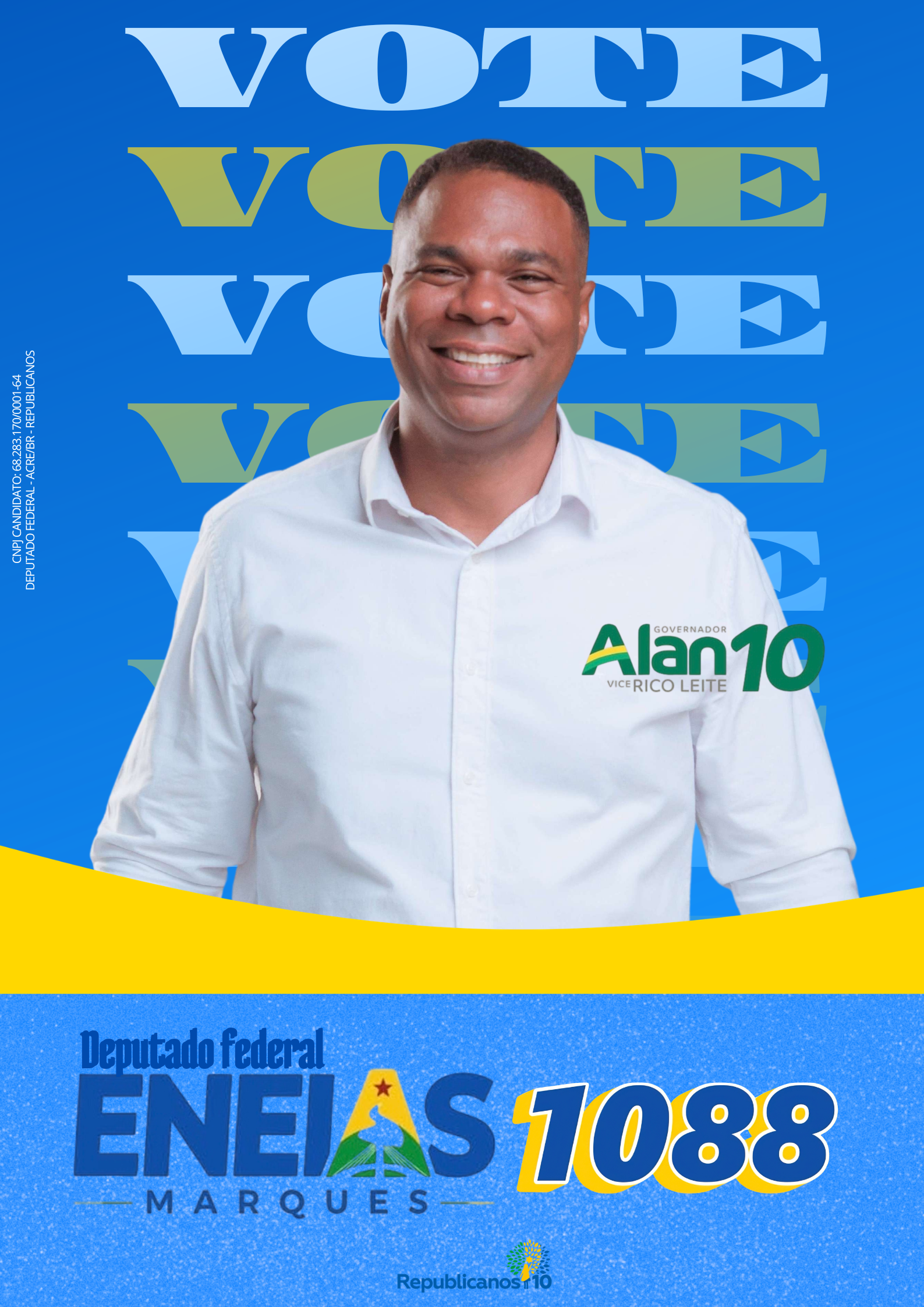 Enéias Marques, Candidato a Deputado Federal pelo Acre, número 1088, Republicanos